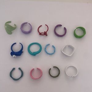 13 Assorted Colored Rings
